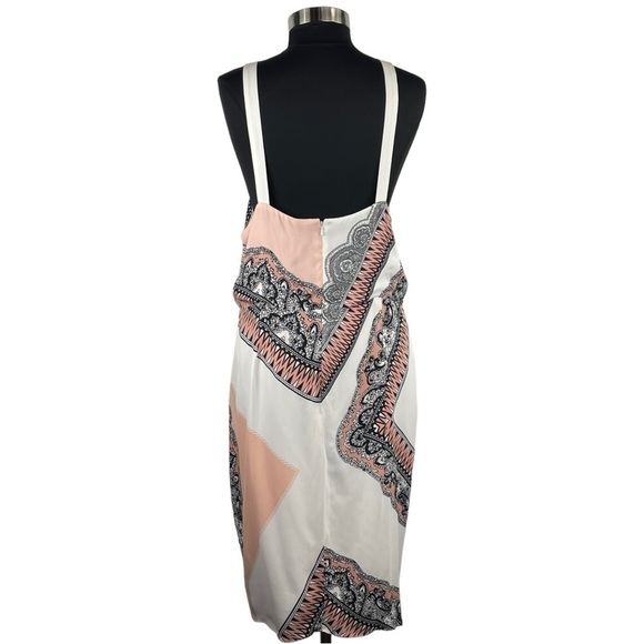 REISS HOPE BANDANA SCARF PRINT STRAPPY BACK CRISS CROSS HALTER DRESS - Picture 6 of 16